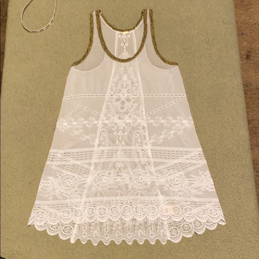 Free people sheer lace tank